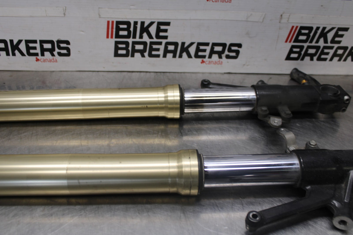 08-09 KAWASAKI NINJA ZX14R FRONT FORKS SHOCK SUSPENSION SET PAIR BB932