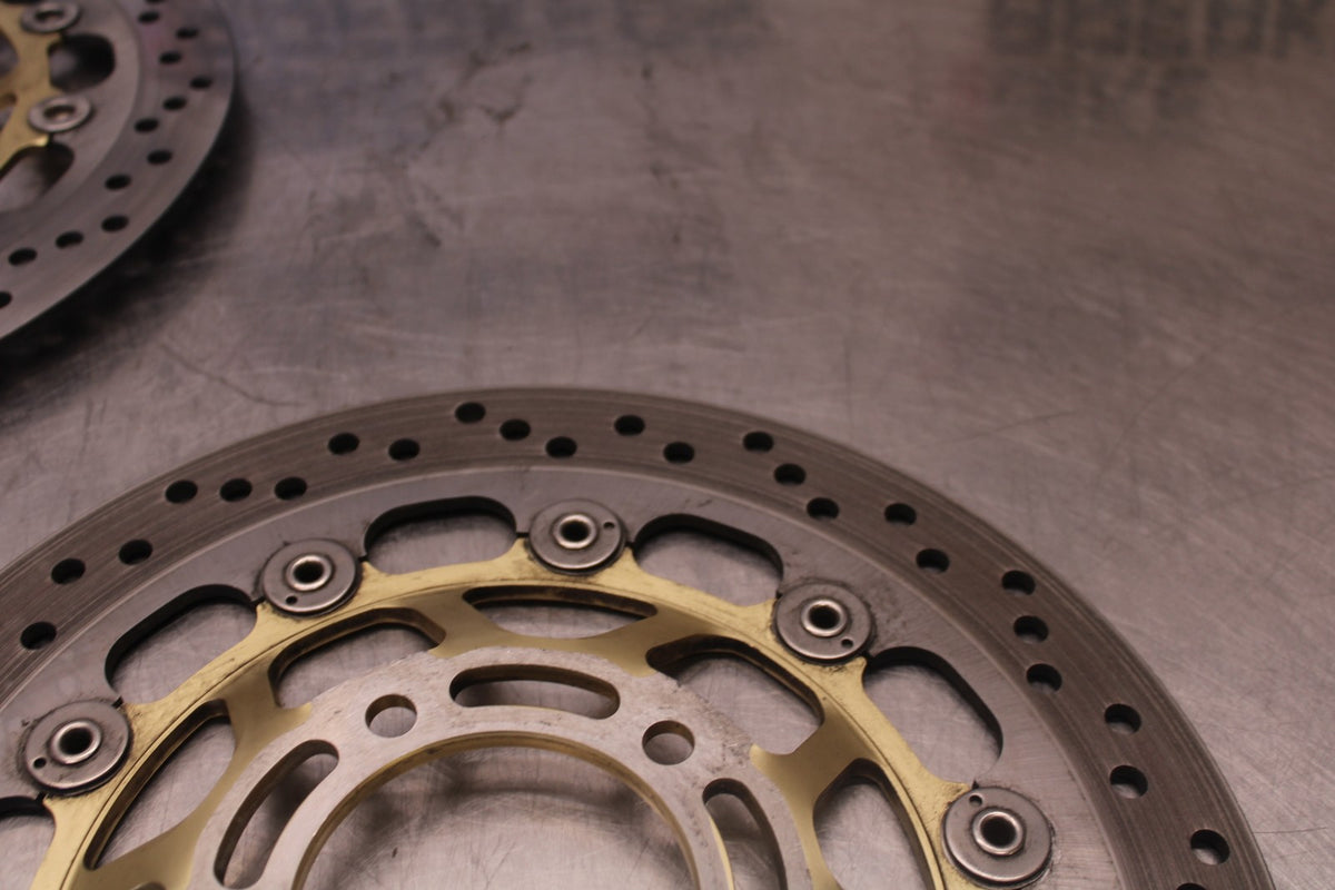 05-08 TRIUMPH SPEED TRIPLE 1050 FRONT LEFT RIGHT BRAKE ROTORS DISCS BB933