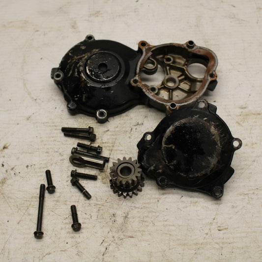 04-05 SUZUKI GSXR600 ENGINE STARTER MOTOR COVER GEARS BB245