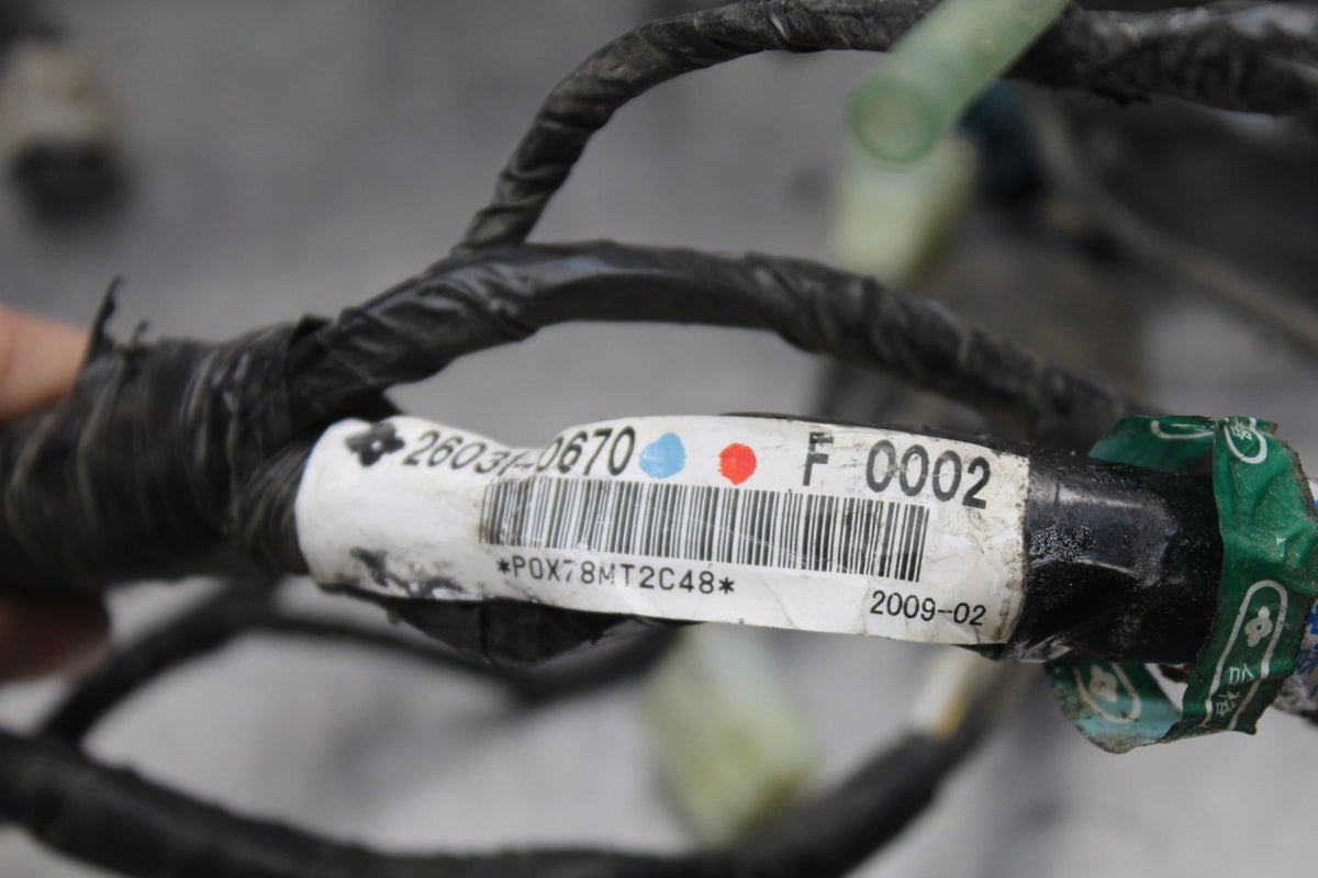 09-10 KAWASAKI ER-6N MAIN ENGINE WIRING HARNESS MOTOR WIRE LOOM BB205