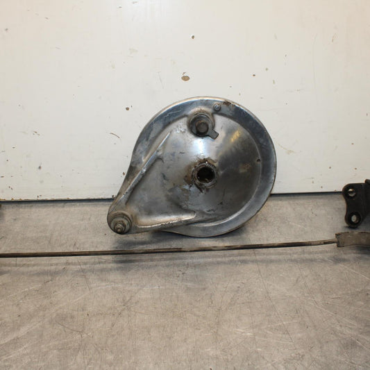 1985 Honda Shadow 500 VT500C REAR BACK BRAKE CALIPER W MOUNT BRACKET BB615