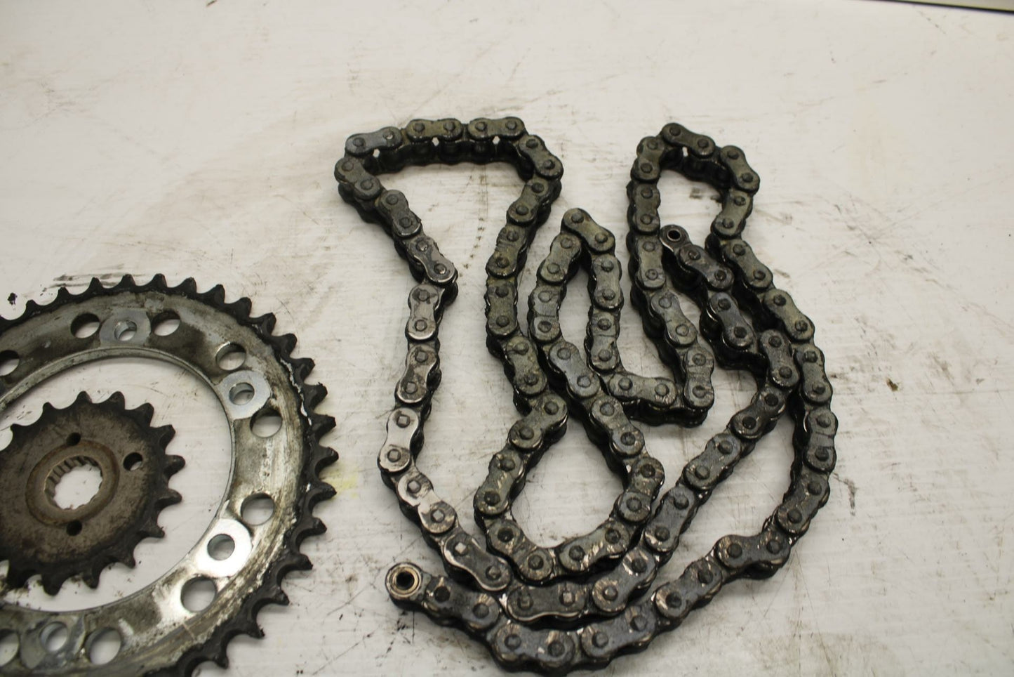 00-07 SUZUKI HAYABUSA FRONT REAR BACK SPROCKET W CHAIN  BB281