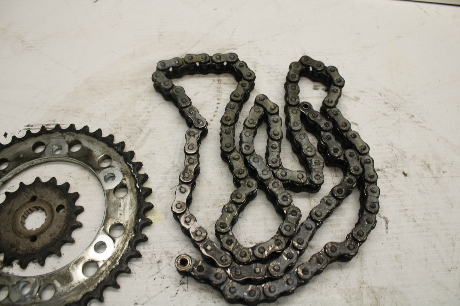 00-07 SUZUKI HAYABUSA FRONT REAR BACK SPROCKET W CHAIN  BB281
