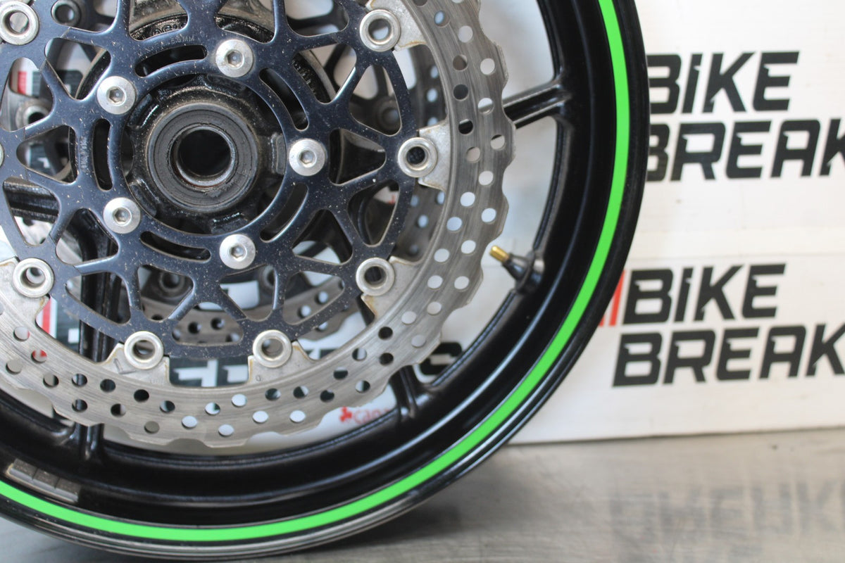08 KAWASAKI NINJA ZX10R FRONT WHEEL FRONT RIM & ROTORS BB902