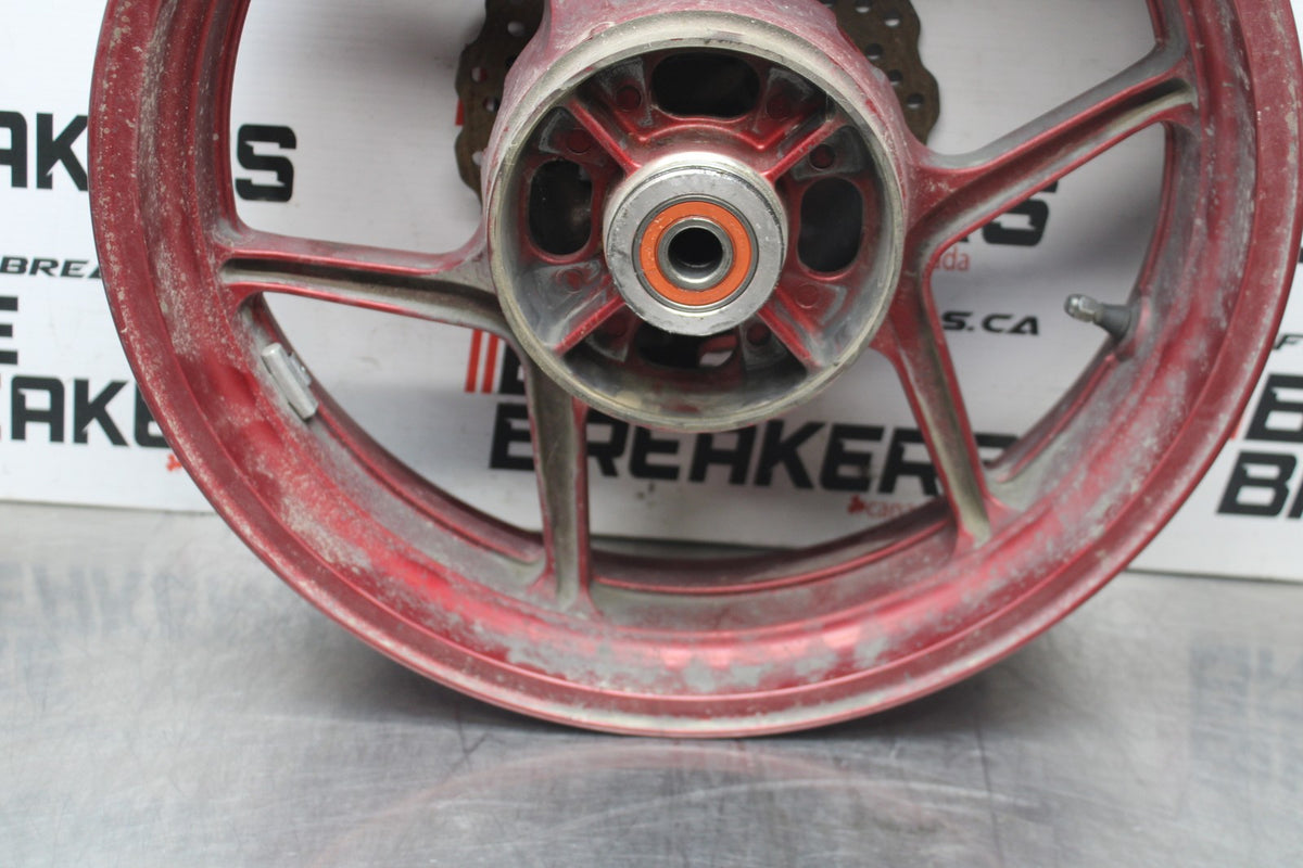 08 KAWASAKI NINJA 650 EX650 REAR WHEEL BACK RIM & ROTOR BB797