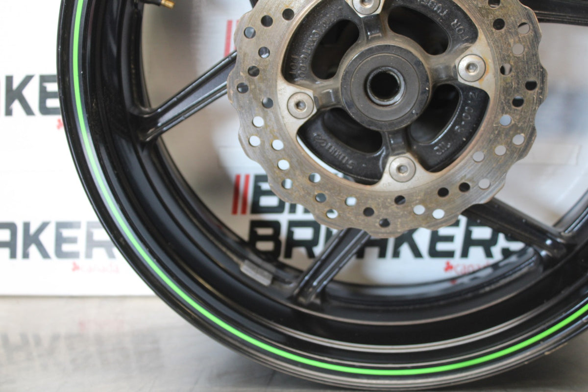 08 KAWASAKI NINJA ZX10R REAR WHEEL BACK RIM & ROTOR BB902