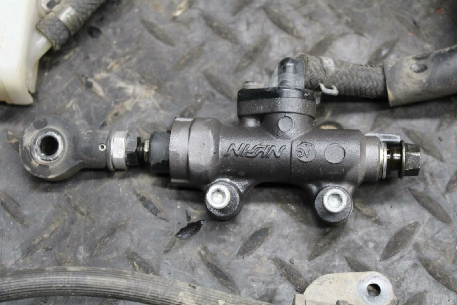 03-04 HONDA CBR600RR REAR BACK BRAKE MASTER CYLINDER W RESERVOIR BB218