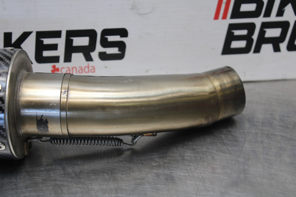 13-18 KAWASAKI NINJA ZX6R MGP CARBON FIBER EXHAUST PIPE MUFFLER SLIP ON BB915