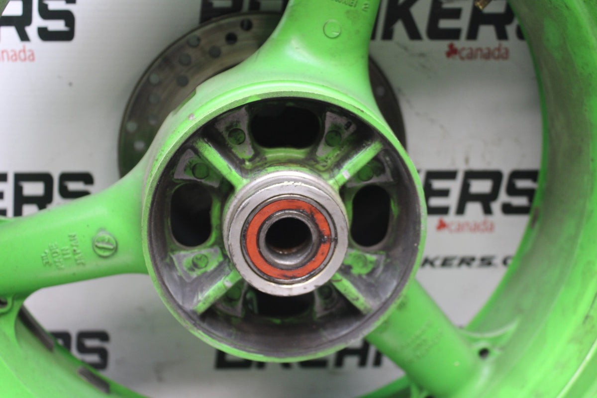98 KAWASAKI NINJA ZX6 REAR WHEEL BACK RIM & ROTOR BB870
