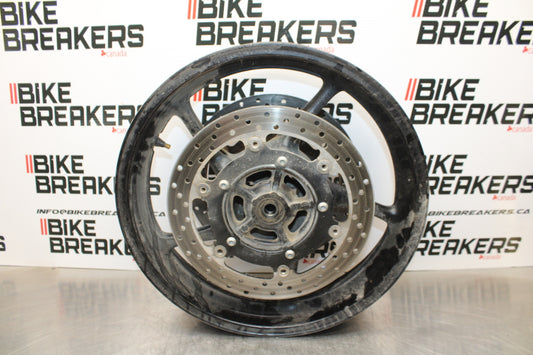 09-15 YAMAHA FZ6R FRONT WHEEL FRONT RIM & ROTORS BB161