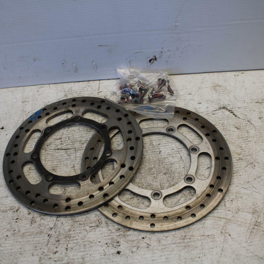 01 KAWASAKI VULCAN 1500 FRONT LEFT RIGHT BRAKE ROTORS DISCS BB301