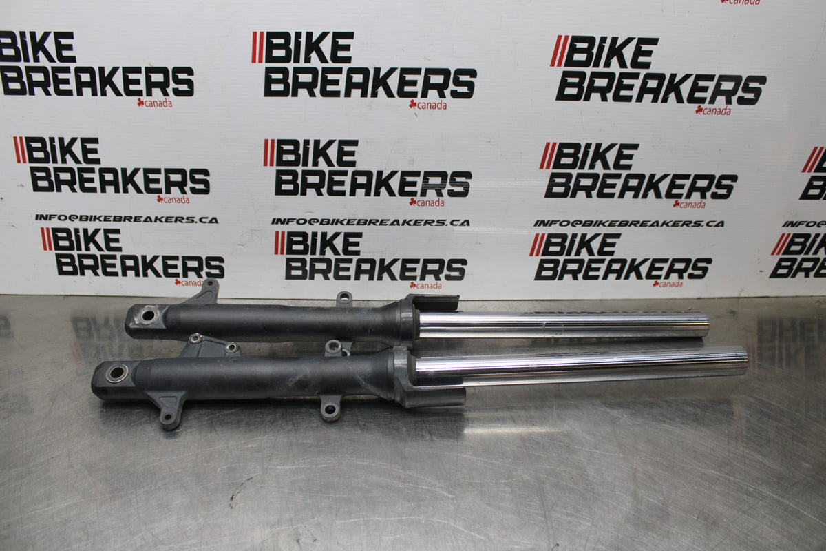 09 KAWASAKI NINJA 250R FRONT FORKS SHOCK SUSPENSION SET PAIR BB824