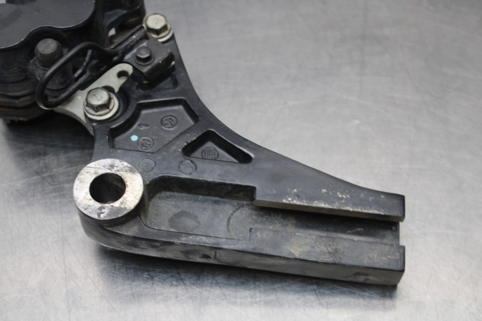 08-18 KAWASAKI KLR650 REAR BACK BRAKE CALIPER W MOUNT BRACKET BB183