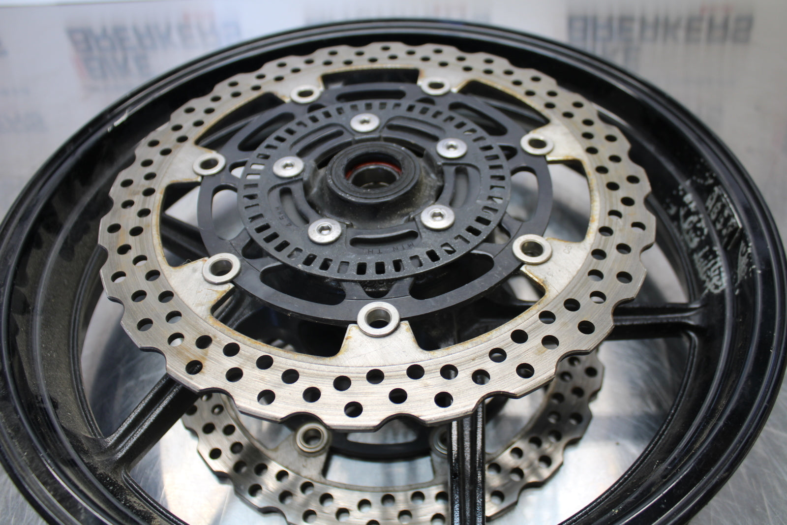 13-18 KAWASAKI NINJA ZX6R FRONT WHEEL FRONT RIM & ROTORS  BB143