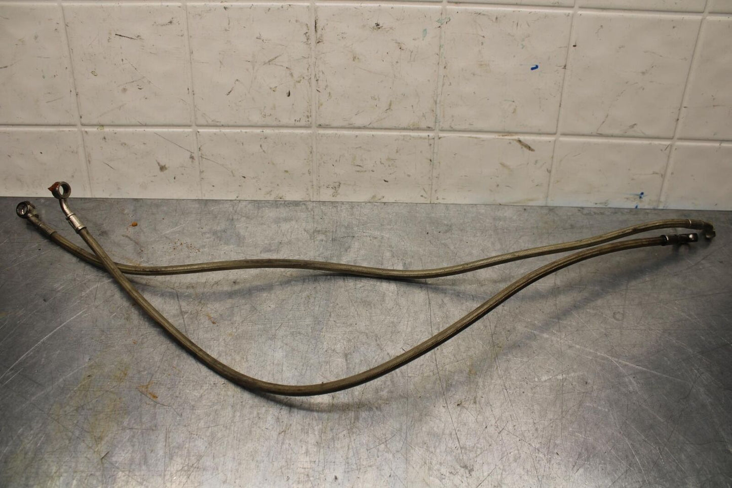 2007 Yamaha YZF R6S FRONT BRAKE CALIPER HOSES LINES BB594