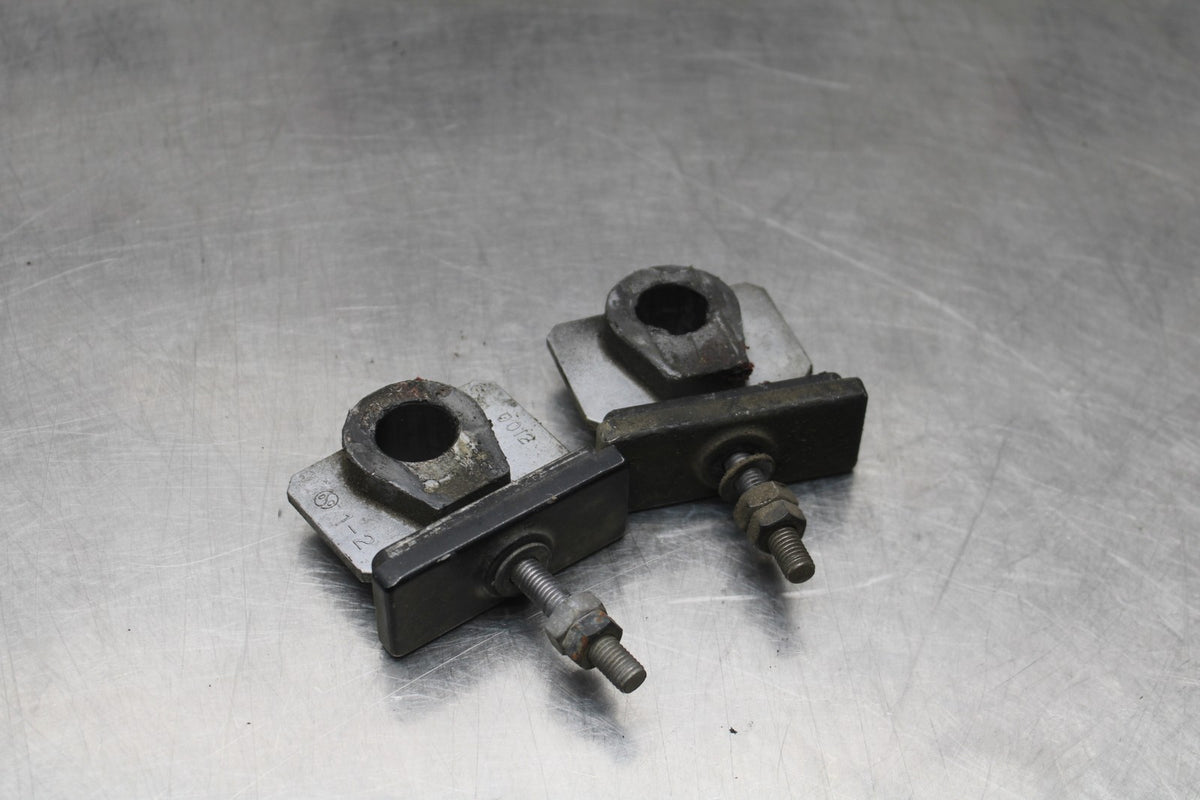 06 KAWASAKI Z750 SWINGARM CHAIN TENSIONER ADJUSTMENT BRACKETS  BB837