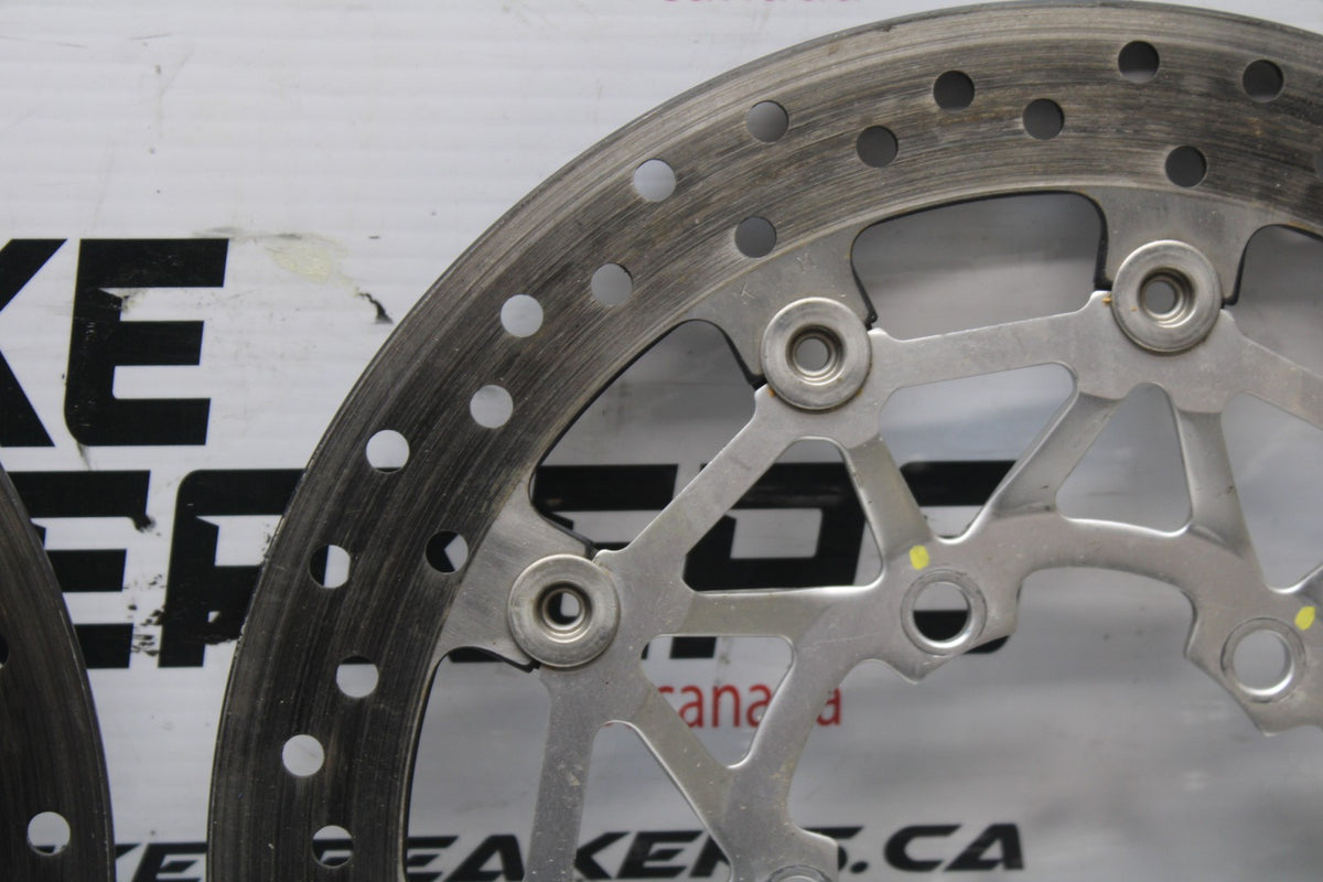 09-11 TRIUMPH DAYTONA 675 FRONT LEFT RIGHT BRAKE ROTORS DISCS BB854