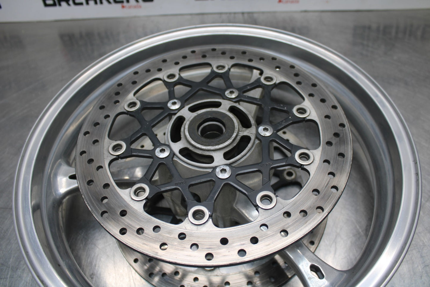 07 SUZUKI GSXR1000 FRONT WHEEL FRONT RIM & BRAKE DISC ROTORS BB770
