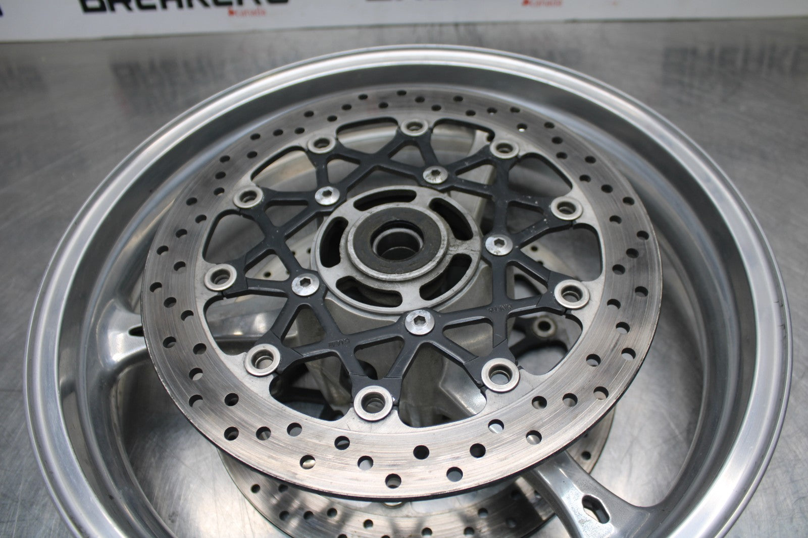 07 SUZUKI GSXR1000 FRONT WHEEL FRONT RIM & BRAKE DISC ROTORS BB770