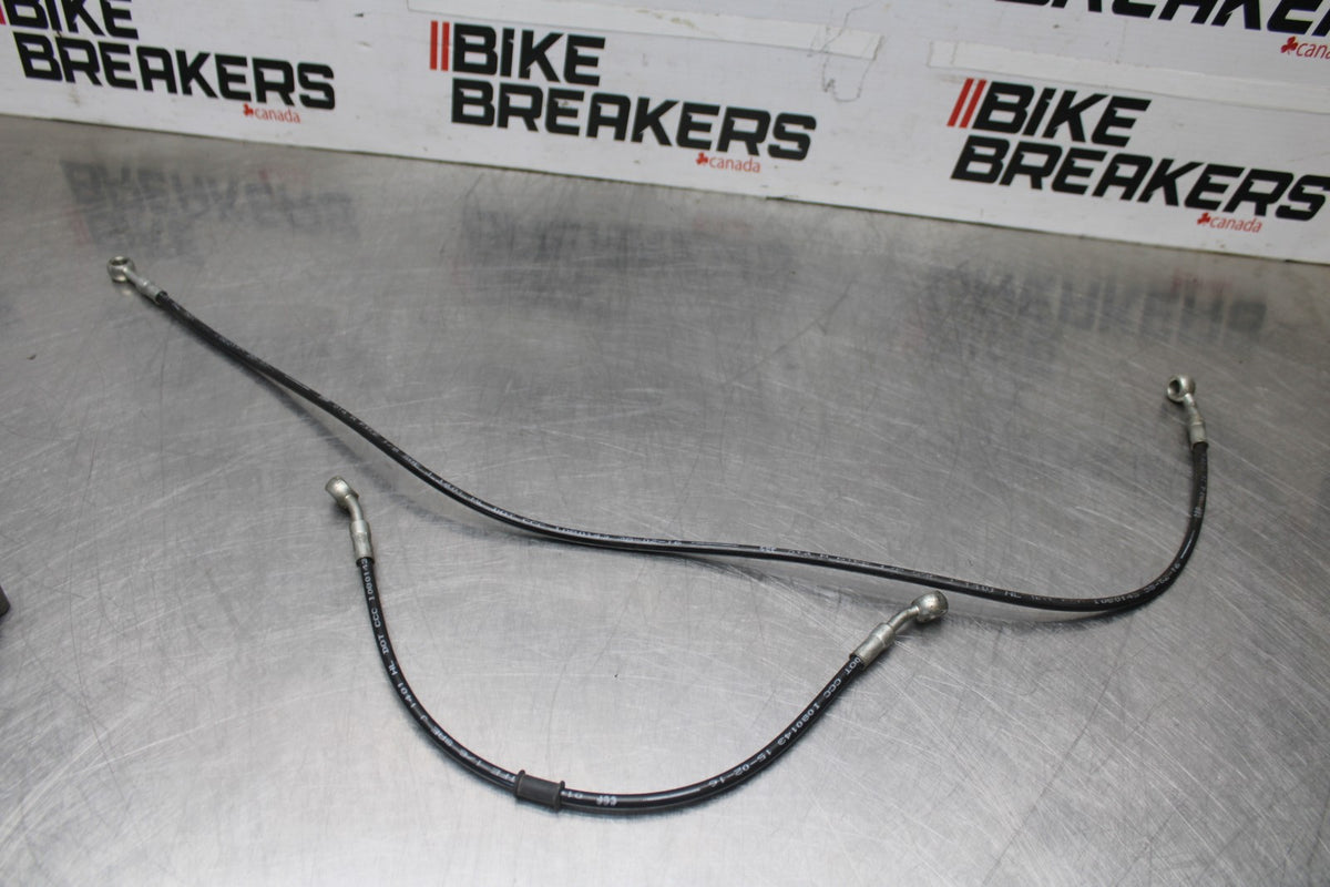 16 DUCATI 959 PANIGALE FRONT BRAKE CALIPER HOSES LINES BB912