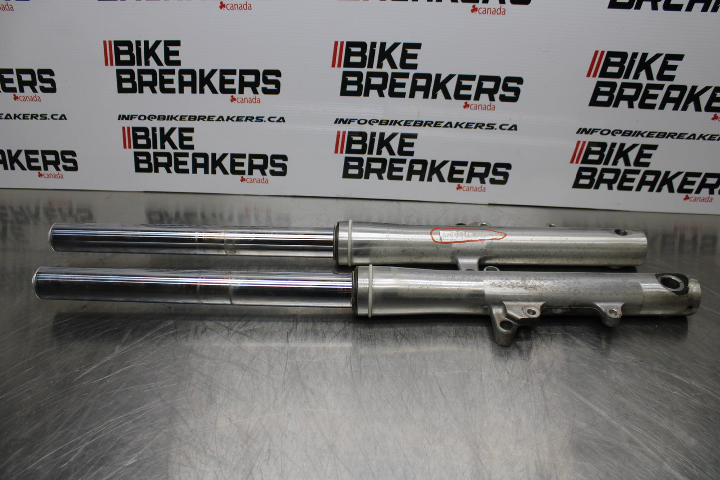 04 YAMAHA ROAD STAR XV1700A FRONT FORKS SHOCK SUSPENSION SET PAIR BB155