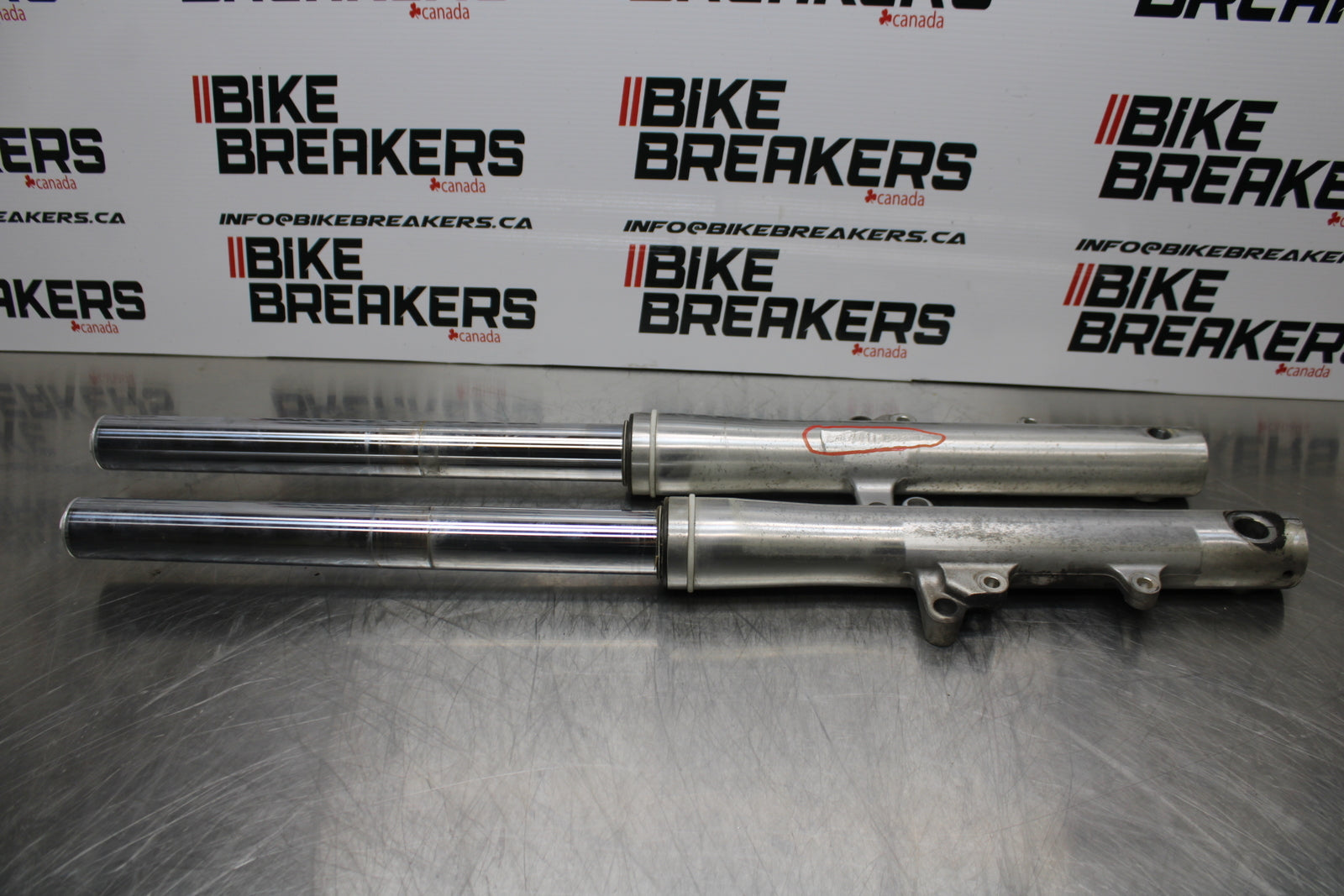 04 YAMAHA ROAD STAR XV1700A FRONT FORKS SHOCK SUSPENSION SET PAIR BB155