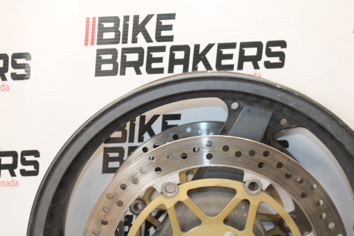 00-05 KAWASAKI NINJA ZX12R FRONT WHEEL FRONT RIM & ROTORS BB892