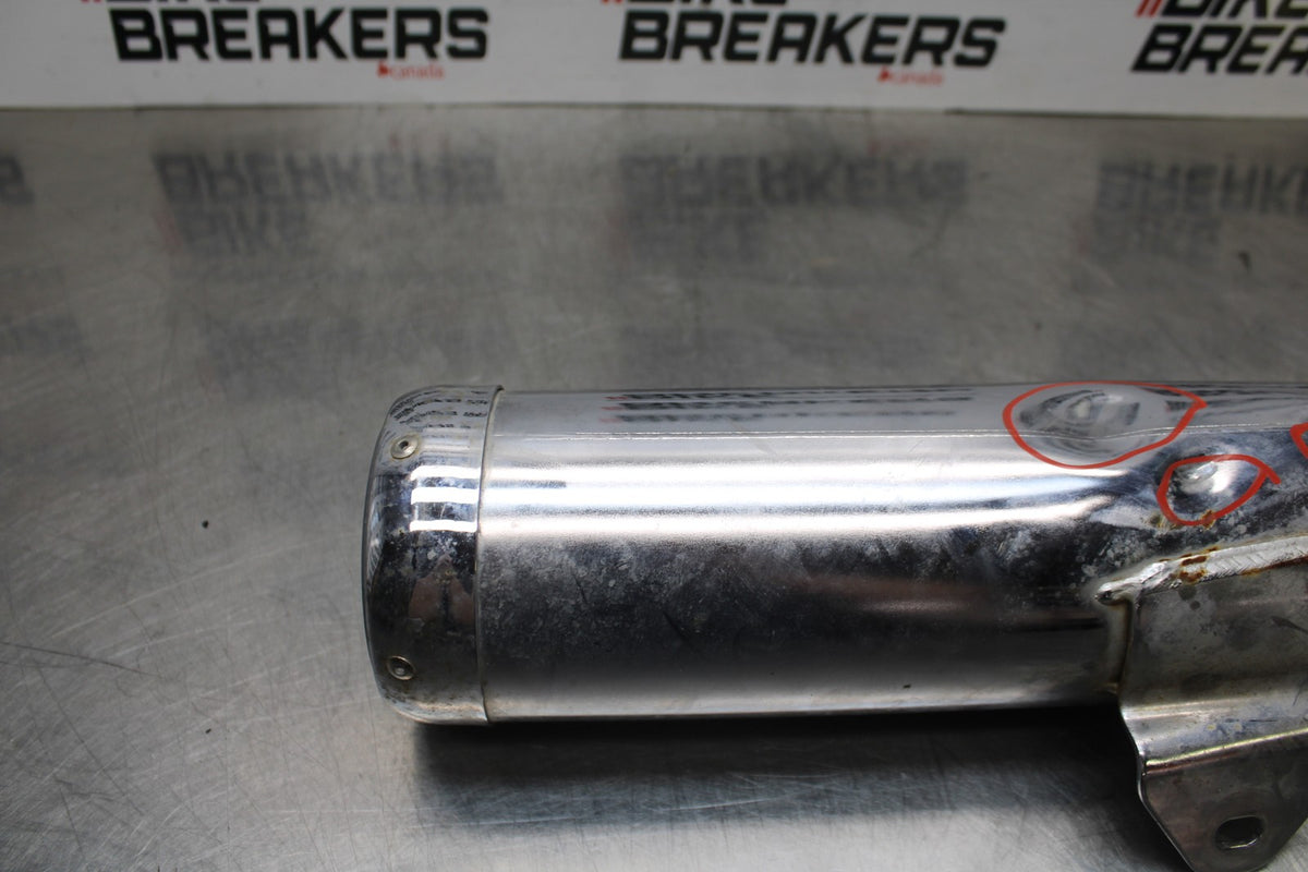 09 KAWASAKI NINJA 250R EXHAUST PIPE MUFFLER SLIP ON CAN SILENCER BB824