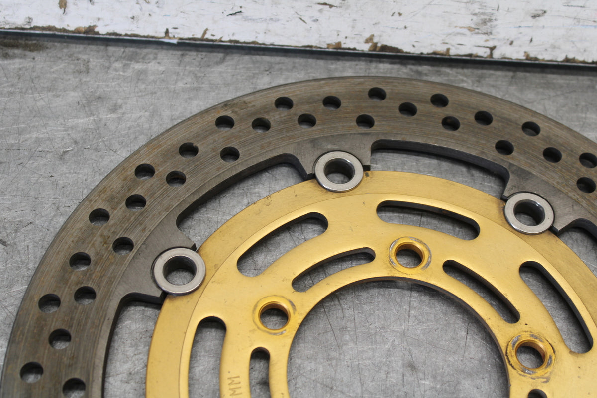 03-04 KAWASAKI NINJA ZX6RR FRONT LEFT RIGHT BRAKE ROTORS DISCS BB684