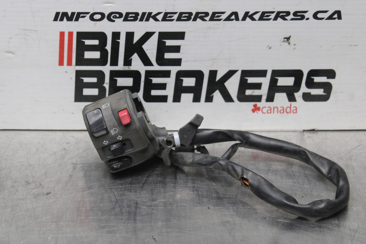 06 KAWASAKI Z750 LEFT CLIP ON HANDLE HORN SIGNALS SWITCH SWITCHES BB837