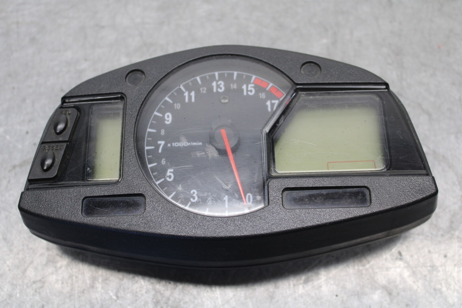 07-12 HONDA CBR600RR SPEEDO TACH GAUGES CLUSTER SPEEDOMETER TACHOMETER BB672