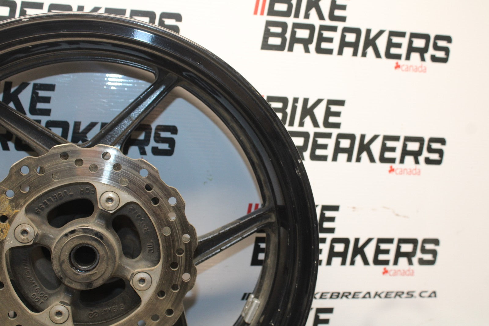 08 KAWASAKI NINJA ZX10R REAR WHEEL BACK RIM & ROTOR BB201