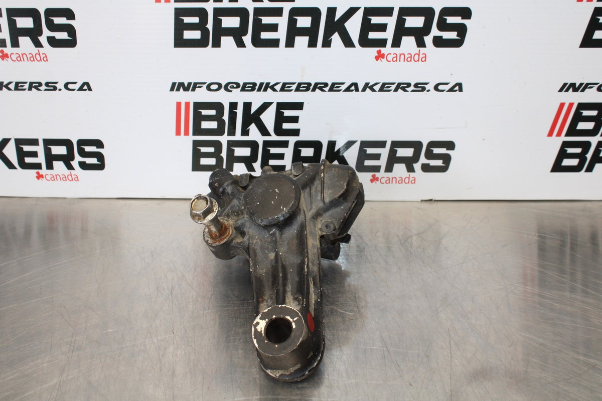 76-77 HONDA GOLDWING 1000 REAR BACK BRAKE CALIPER W MOUNT BRACKET BB171