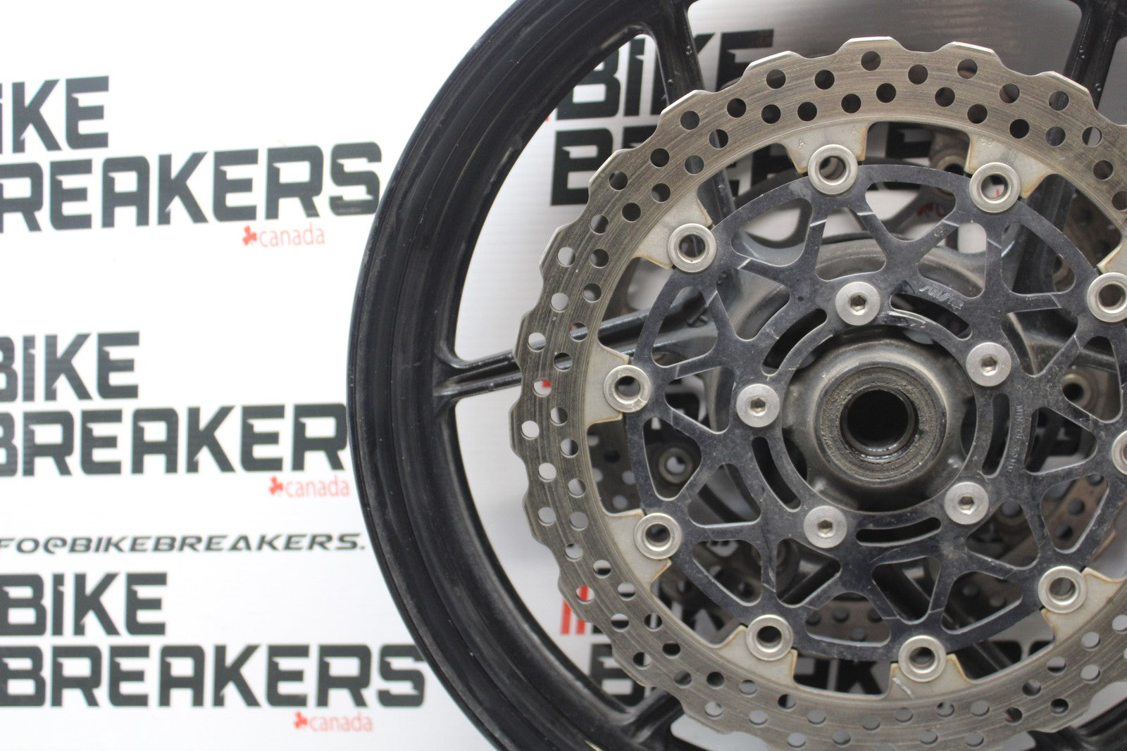 08 KAWASAKI NINJA ZX10R FRONT WHEEL FRONT RIM & ROTORS  BB201
