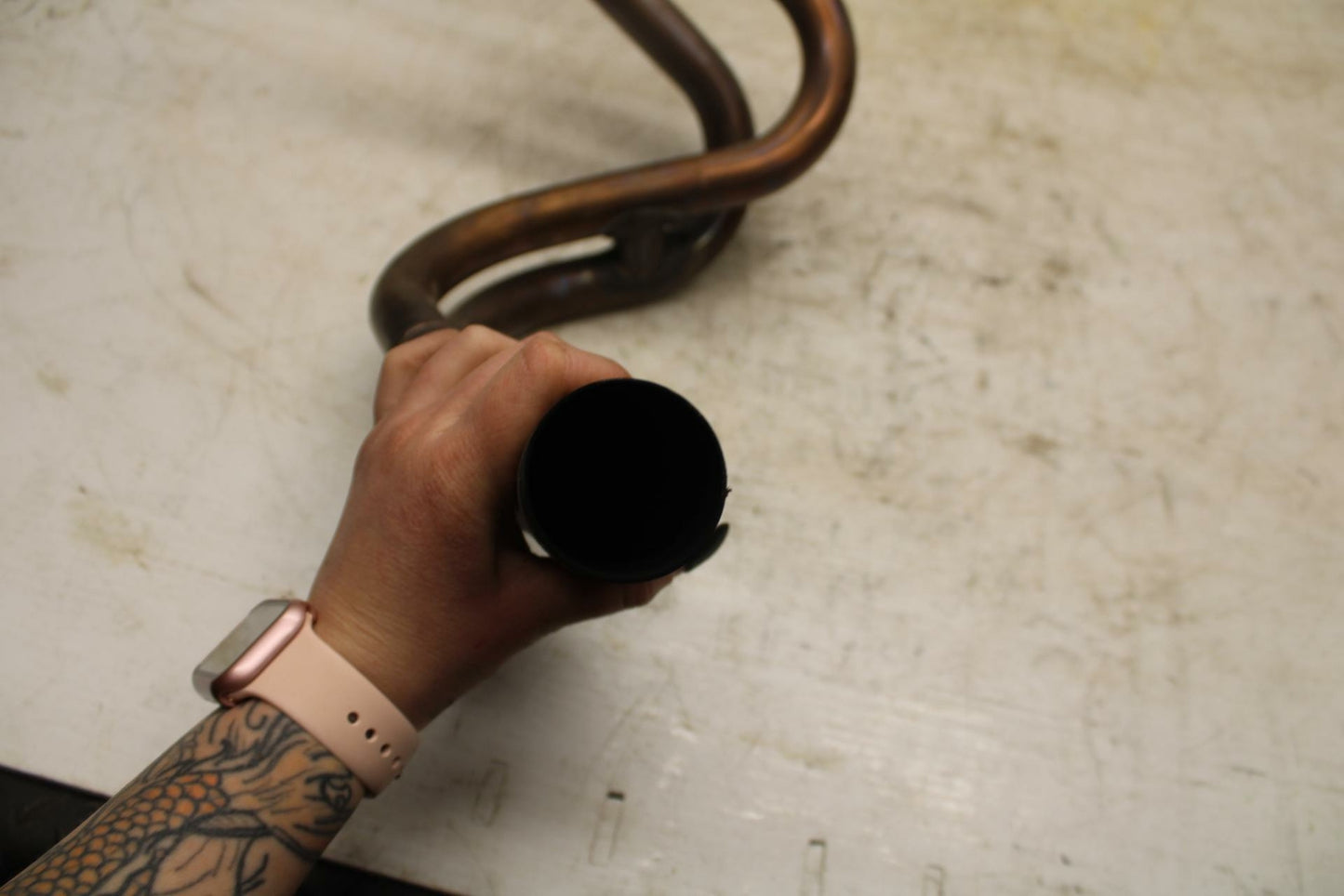 11-12 KAWASAKI NINJA 400 EX400 C EXHAUST HEADER PIPES MANIFOLD BB358