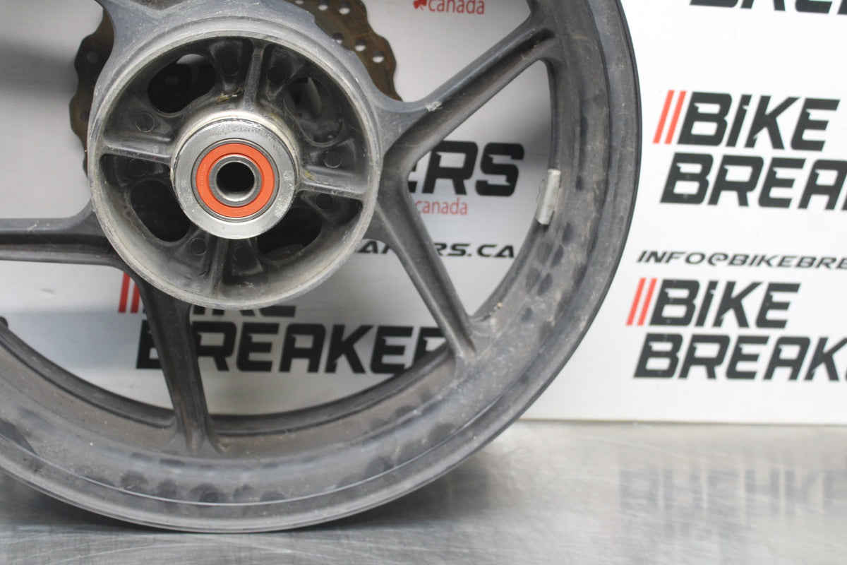 07 KAWASAKI NINJA 650 EX650 REAR WHEEL BACK RIM & ROTOR BB844