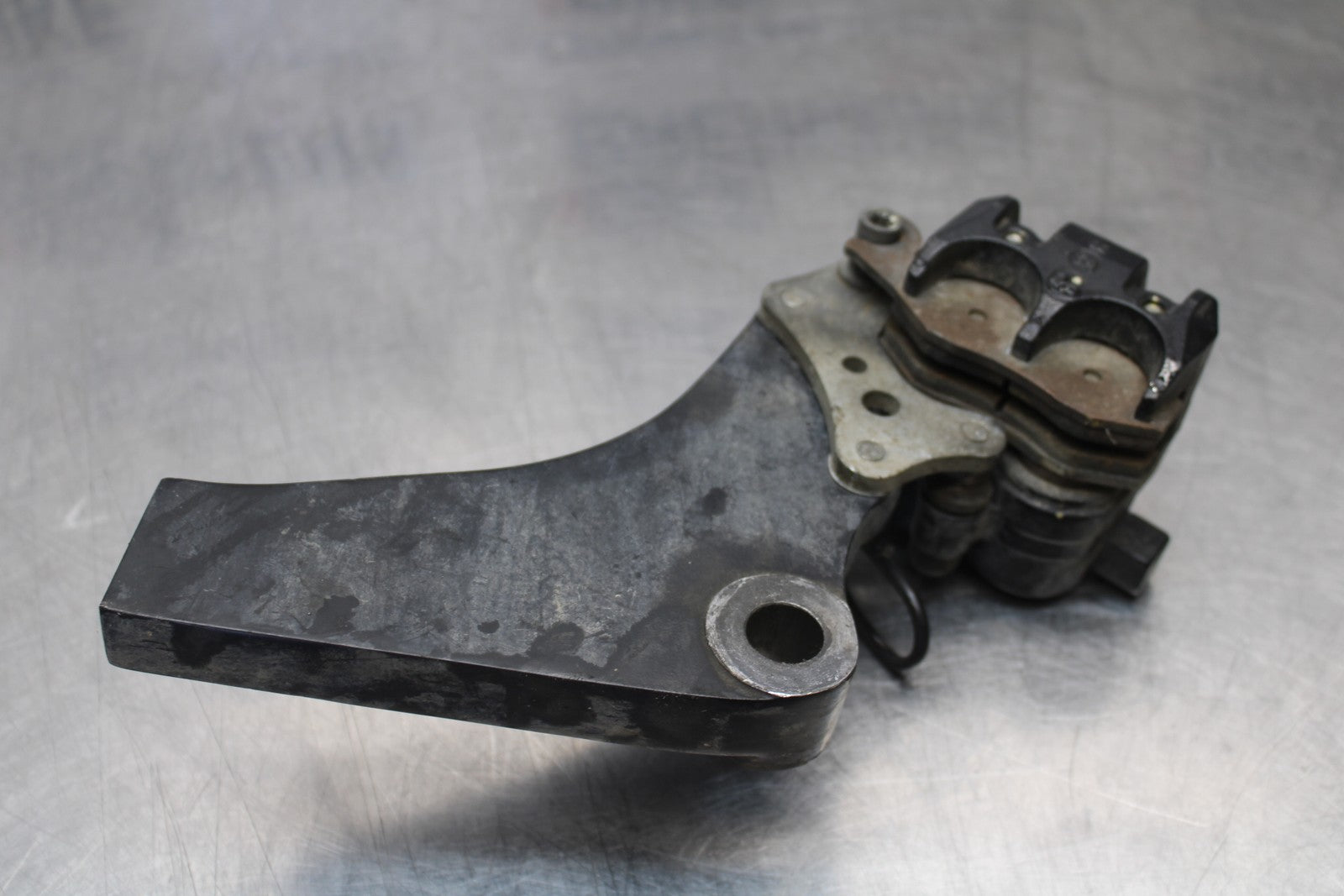 08-18 KAWASAKI KLR650 REAR BACK BRAKE CALIPER W MOUNT BRACKET BB183