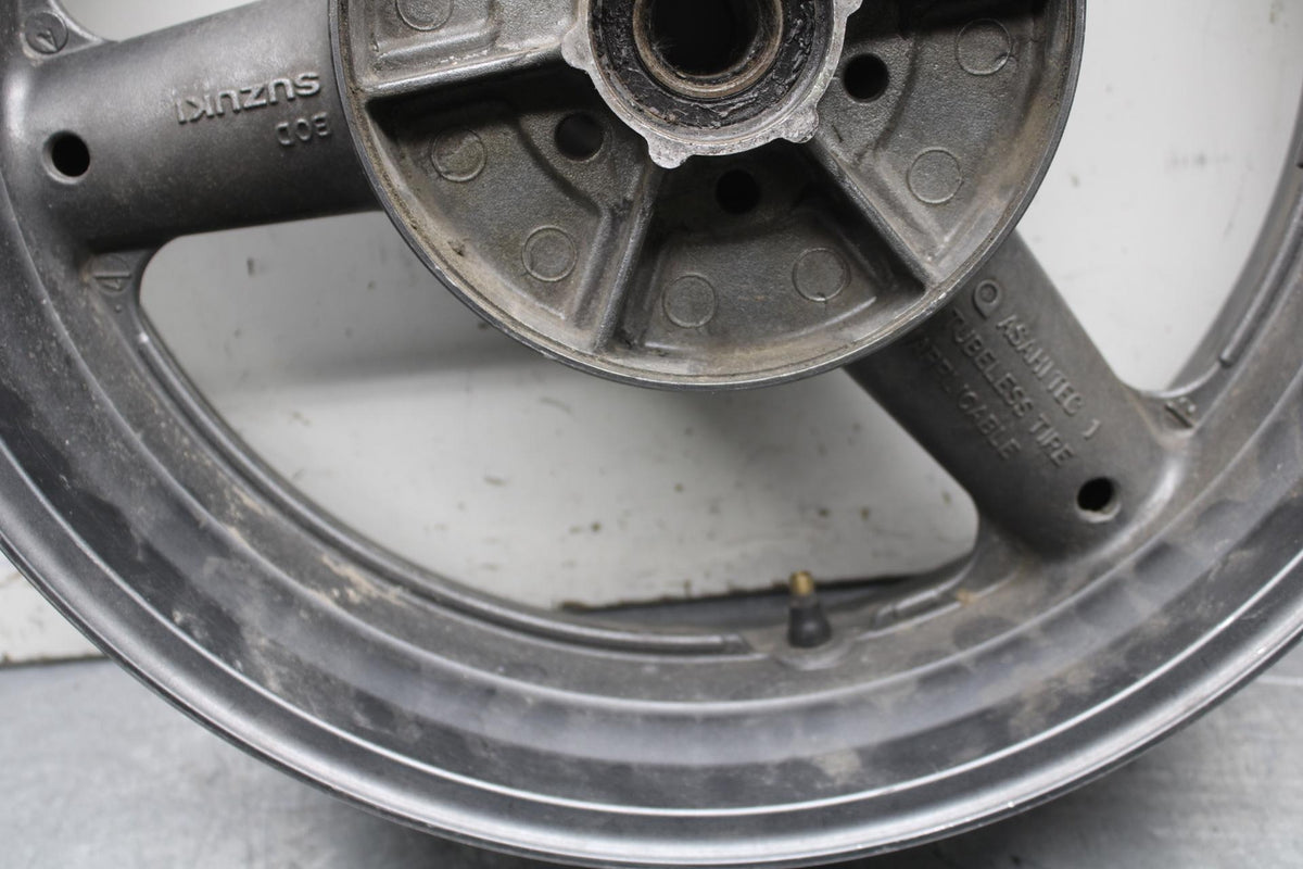 97-98 SUZUKI GSXR 600 SRAD REAR WHEEL AND ROTOR BACK BRAKE DISC BB636