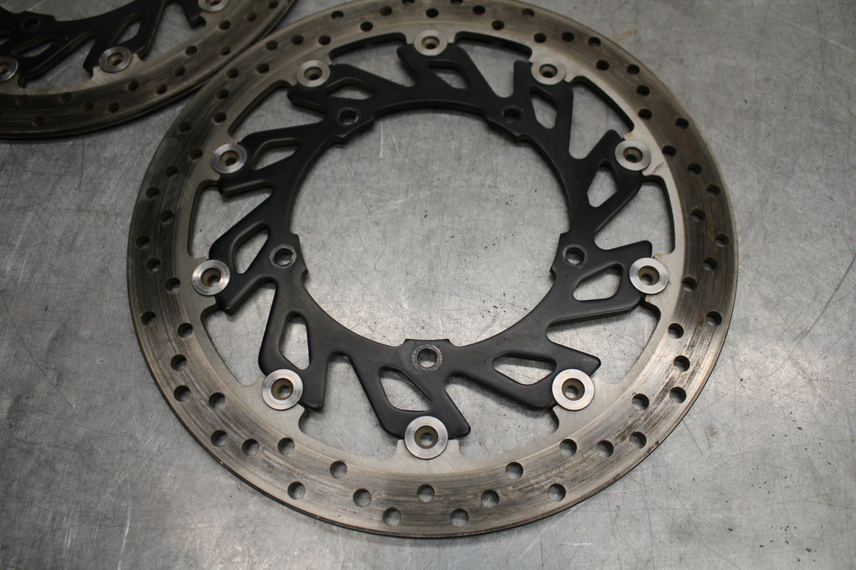 09-14 YAMAHA YZF R1 FRONT LEFT RIGHT BRAKE ROTORS DISCS 14B-2581T-00-00 BB696