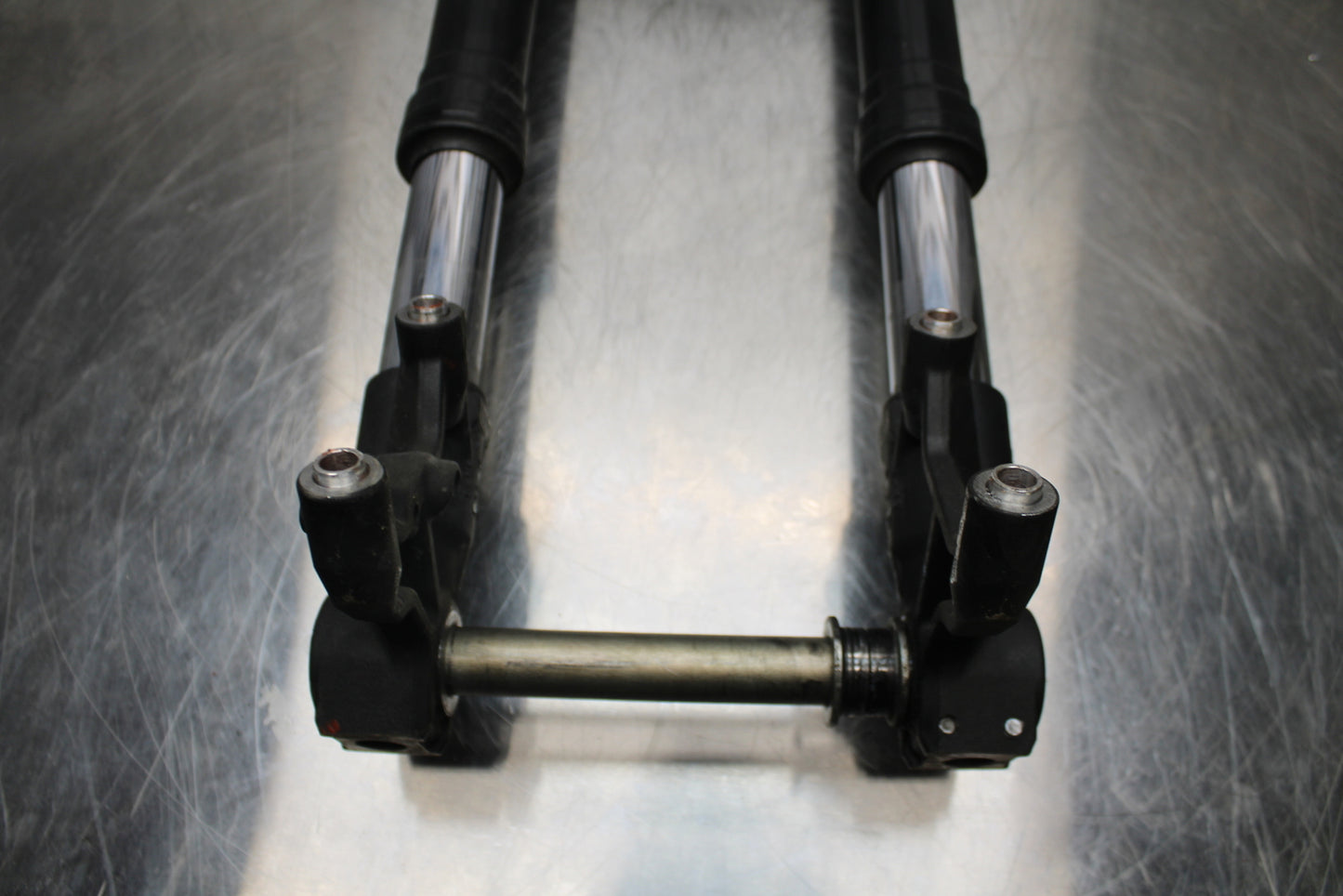 13-18 KAWASAKI NINJA ZX6R COMPLETE FRONT END FORKS SUSPENSION TRIPLE TREE BB143