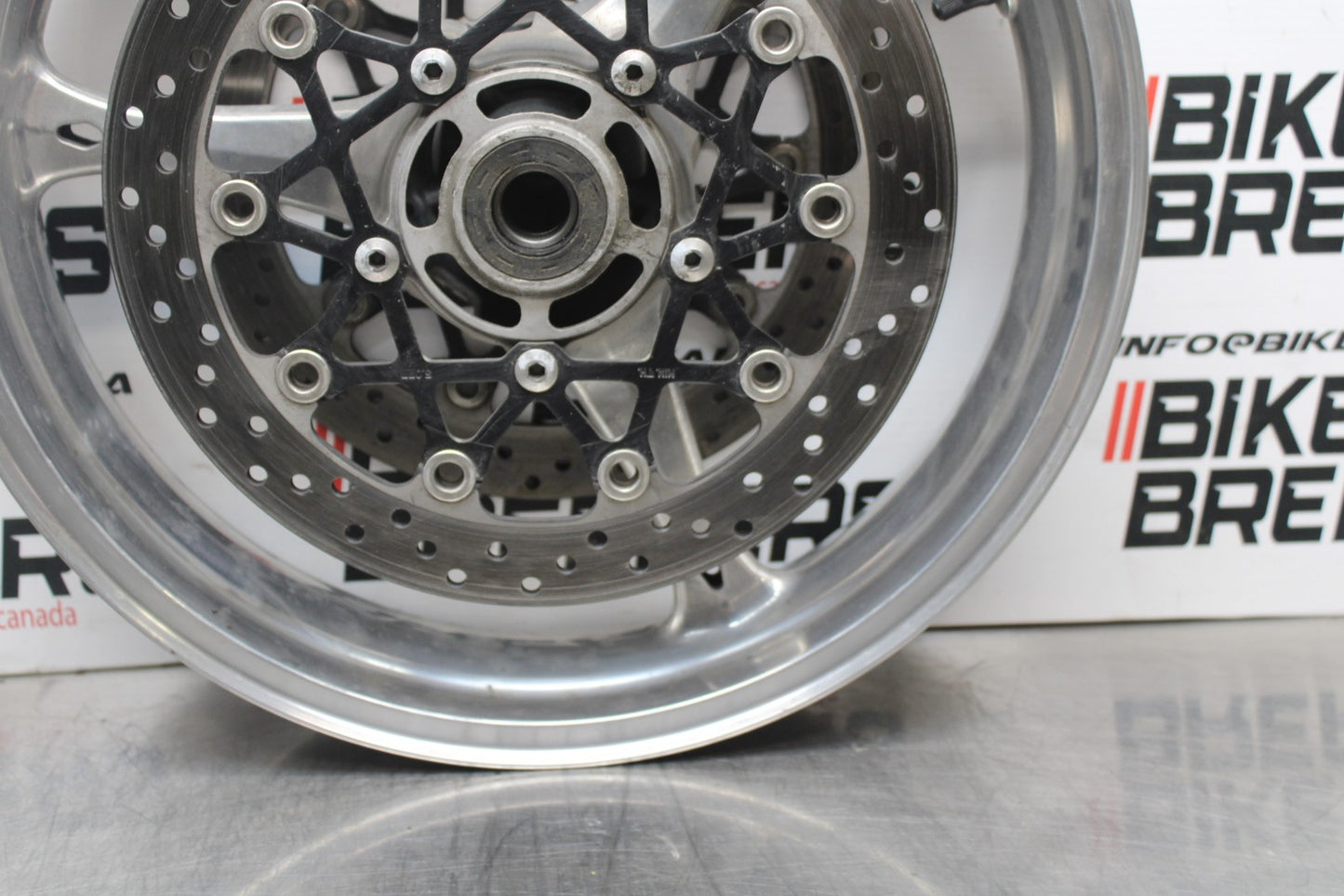 07 SUZUKI GSXR1000 FRONT WHEEL FRONT RIM & BRAKE DISC ROTORS BB770