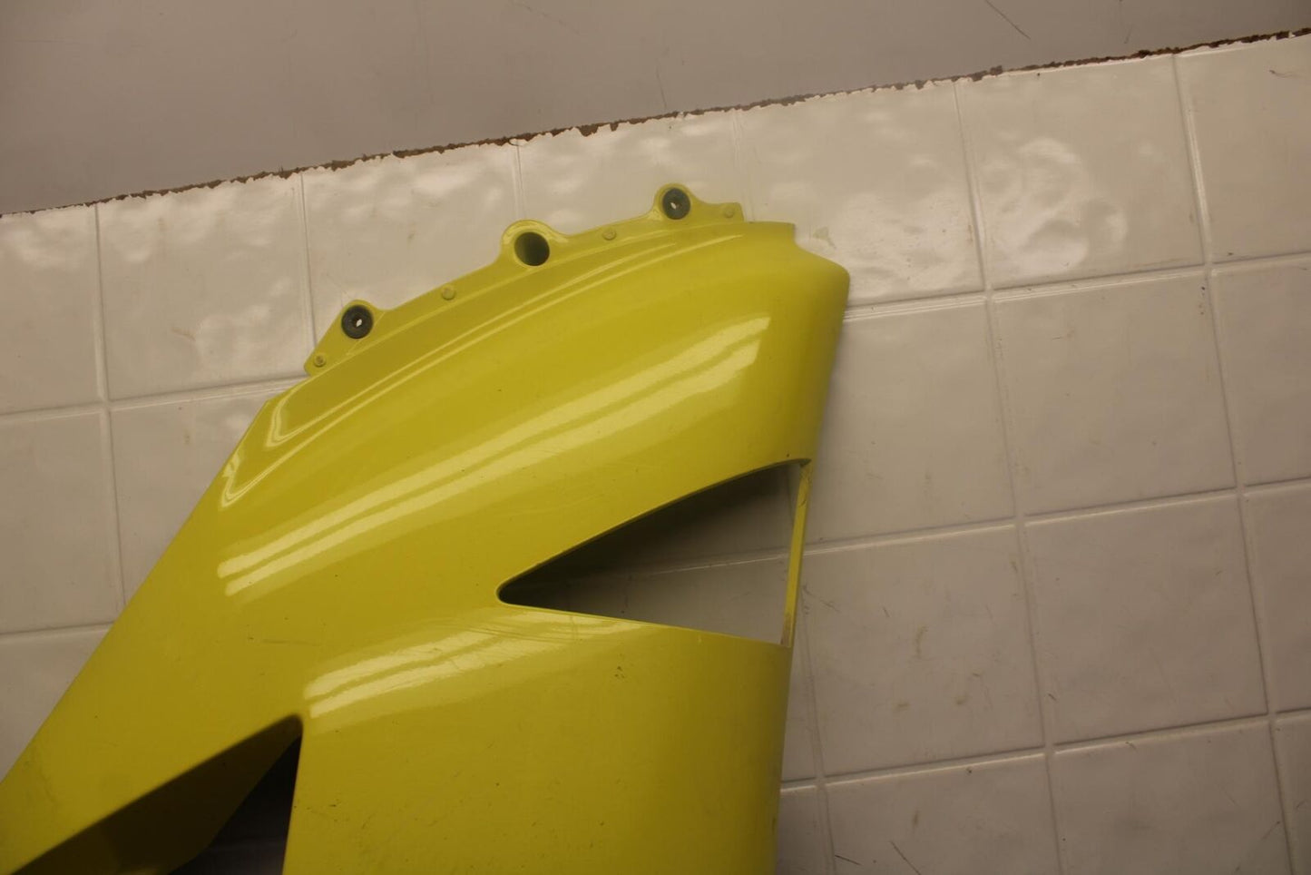 07-08 KAWASAKI NINJA ZX6R YELLOW RIGHT LOWER MID UPPER SIDE FAIRING COWL  BB456