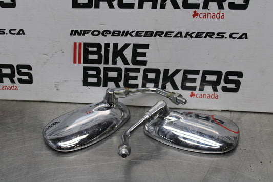 99-09 YAMAHA V STAR 1100 REAR VIEW MIRROR SET PAIR MIRRORS BB853