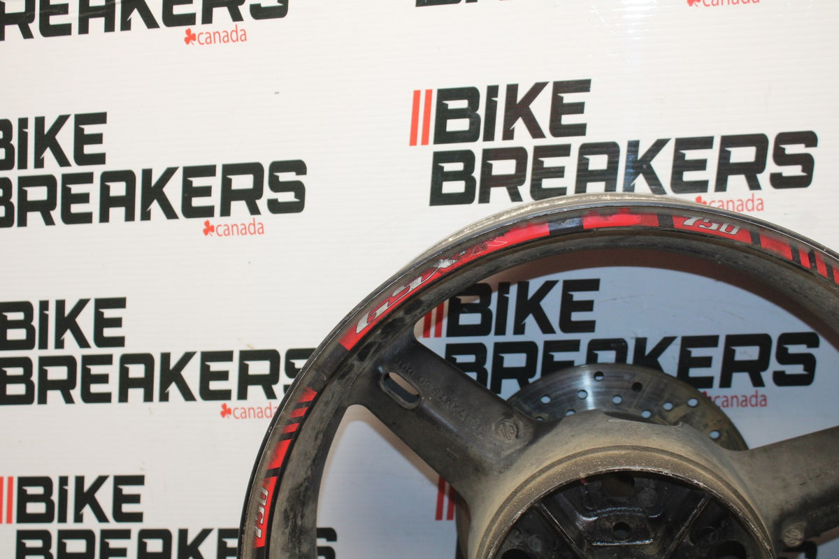 00 SUZUKI GSXR750 REAR WHEEL BACK RIM & ROTOR BB820