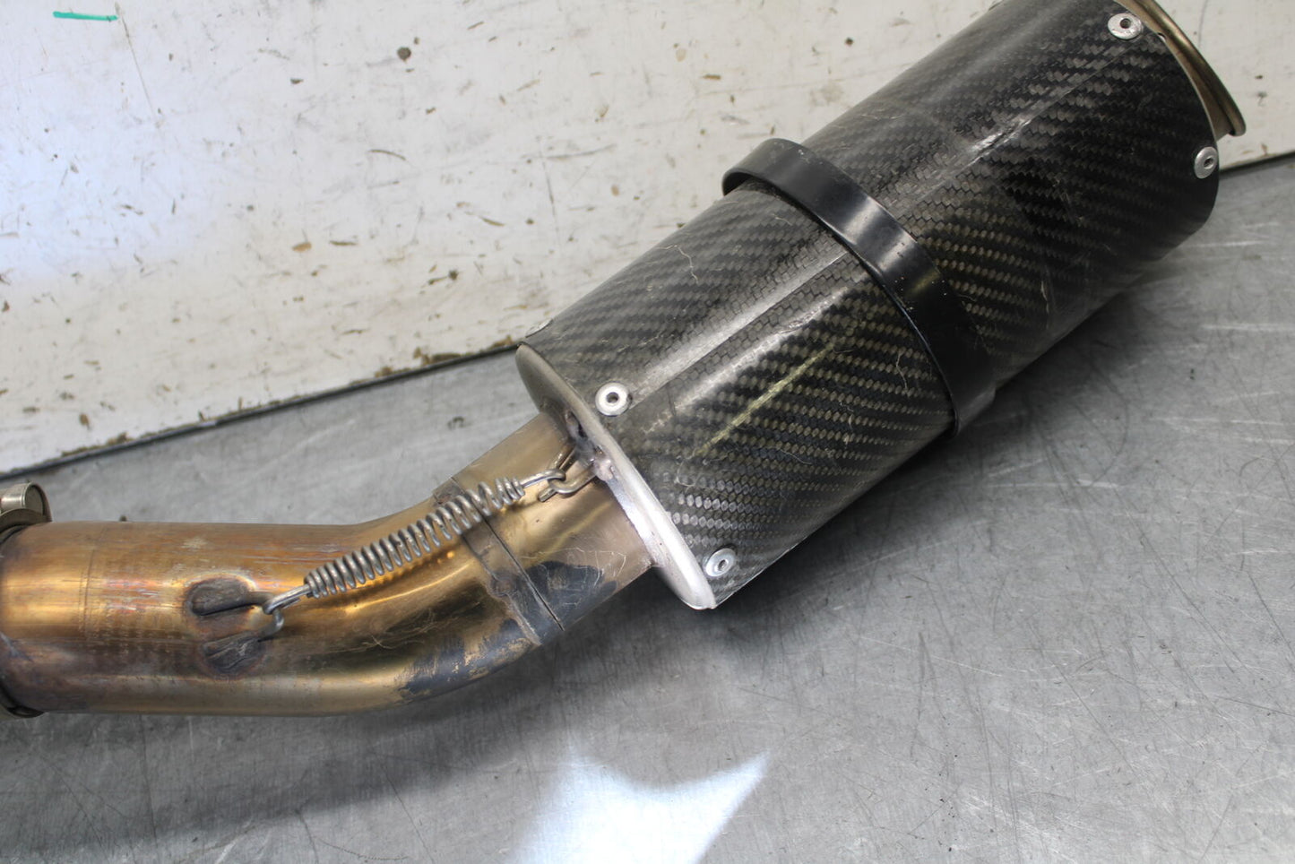 09-12 KAWASAKI NINJA ZX6R EXHAUST PIPE MUFFLER SLIP ON CAN SILENCER BB698