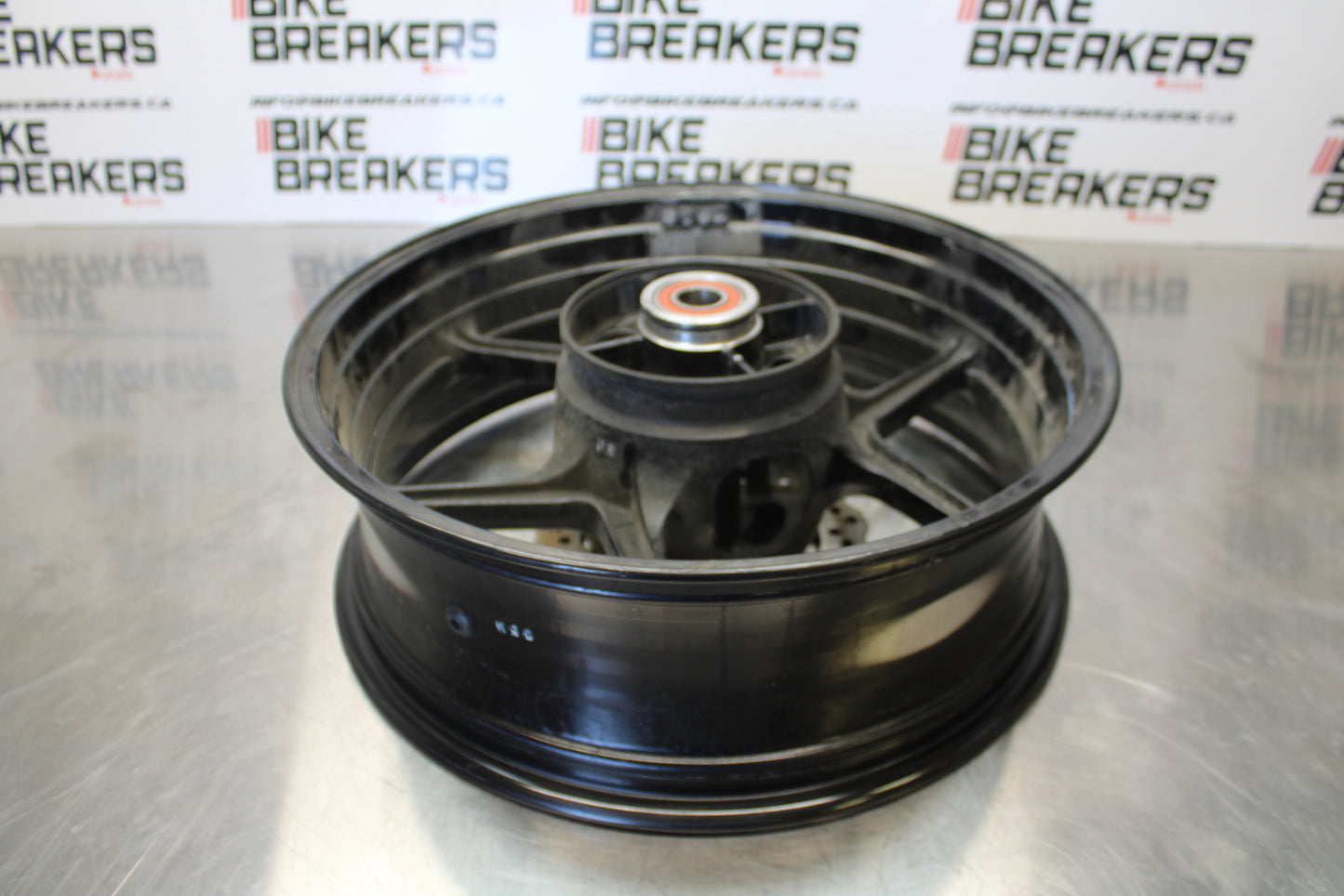 13-18 KAWASAKI NINJA ZX6R REAR WHEEL BACK RIM & ROTOR BB143
