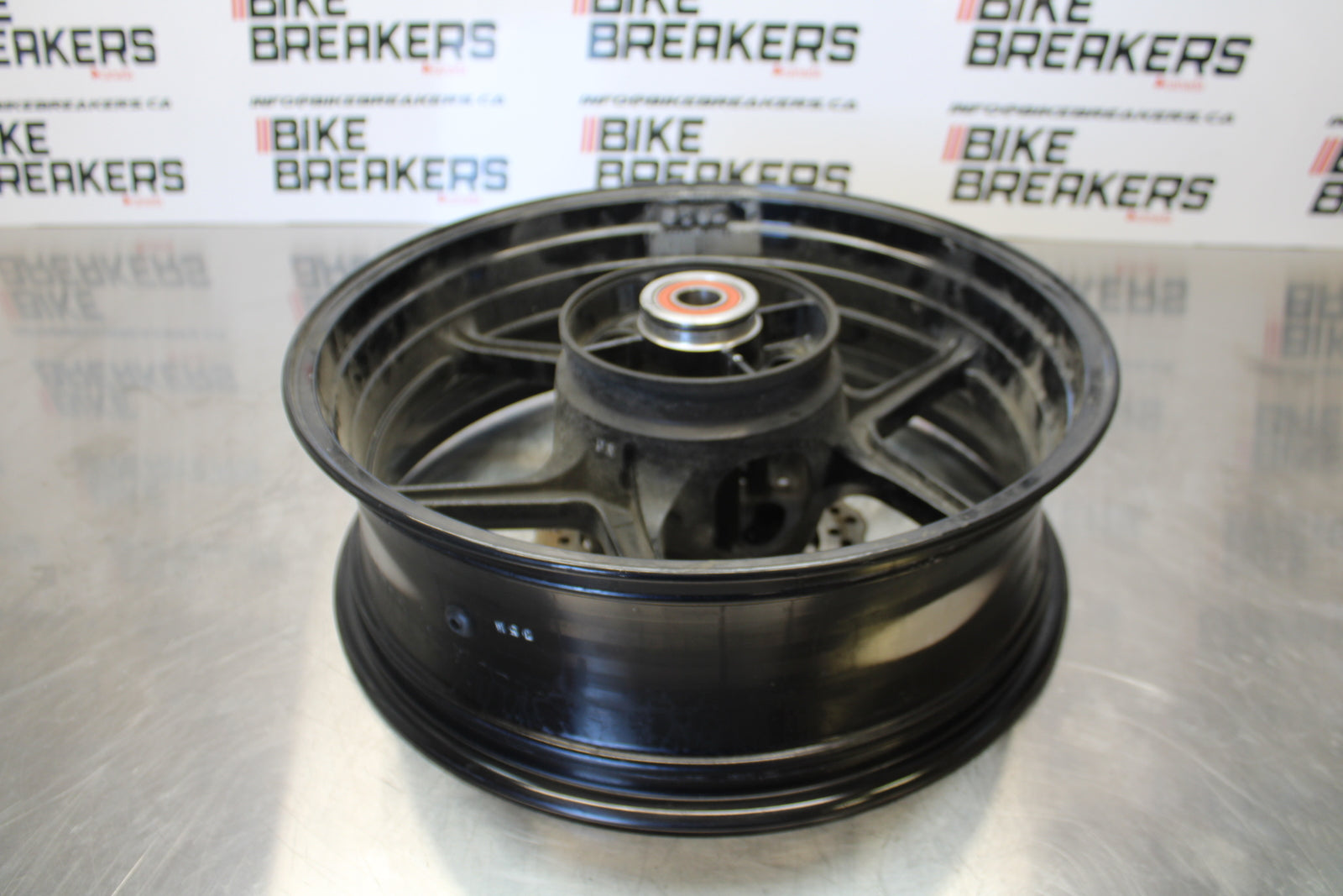 13-18 KAWASAKI NINJA ZX6R REAR WHEEL BACK RIM & ROTOR BB143