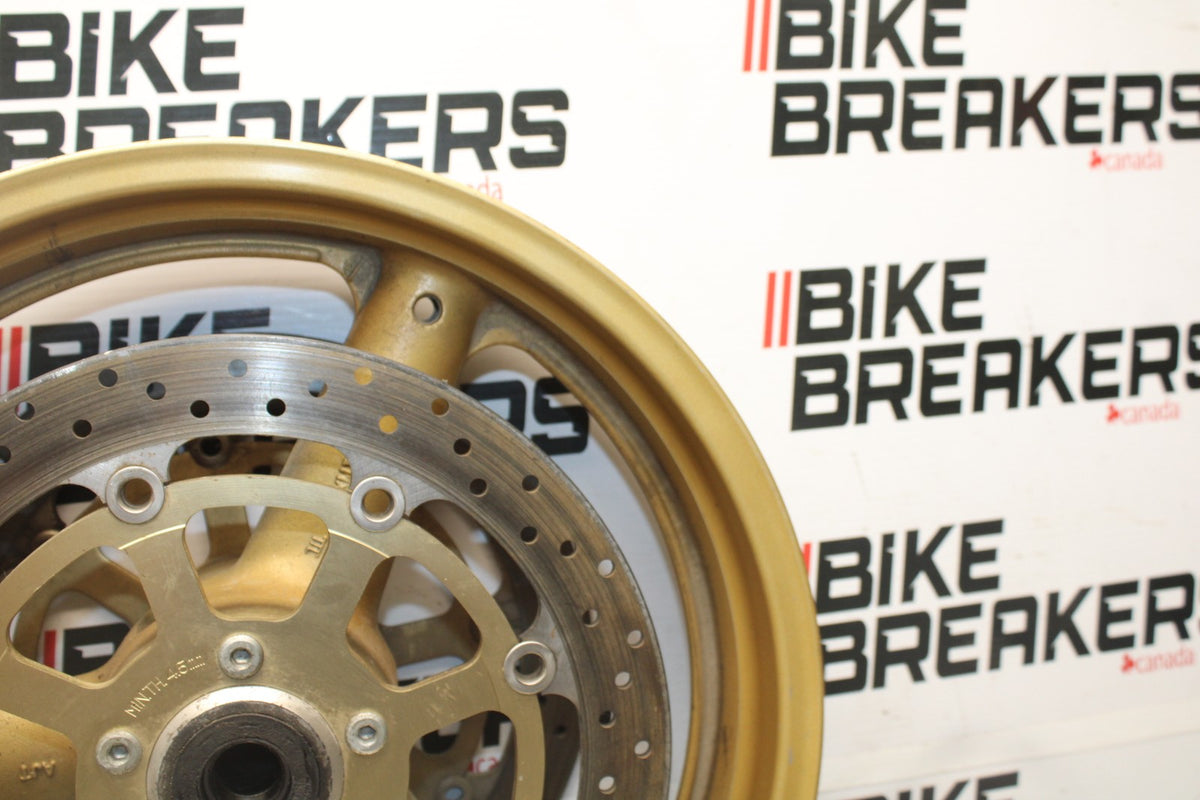97-00 SUZUKI GSXR600 SRAD FRONT WHEEL FRONT RIM & ROTORS BB921