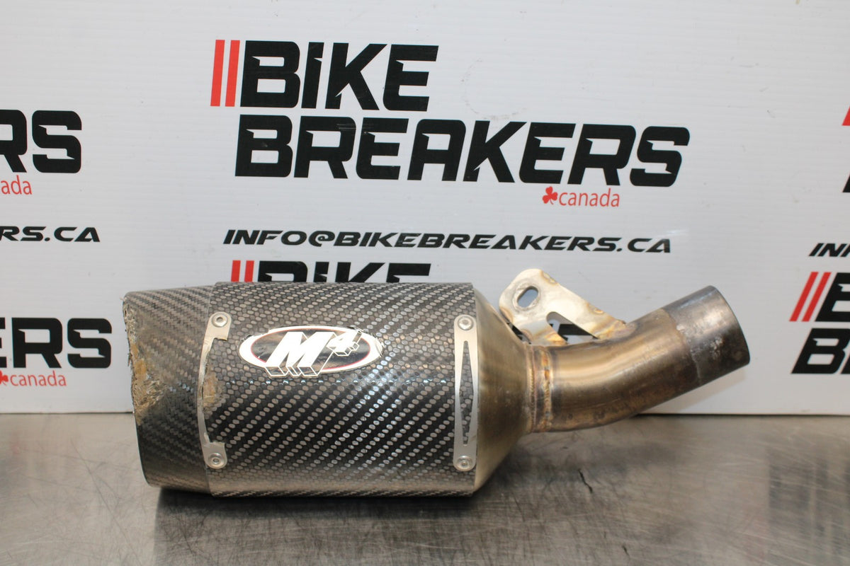19-23 KAWASAKI NINJA ZX6R M4 EXHAUST PIPE MUFFLER SLIP ON CAN SILENCER BB188