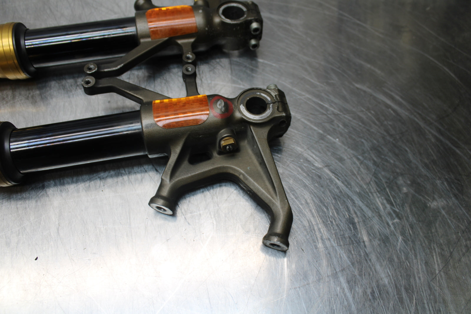 04-05 KAWASAKI NINJA ZX10R FRONT FORKS SHOCK SUSPENSION SET PAIR BB163